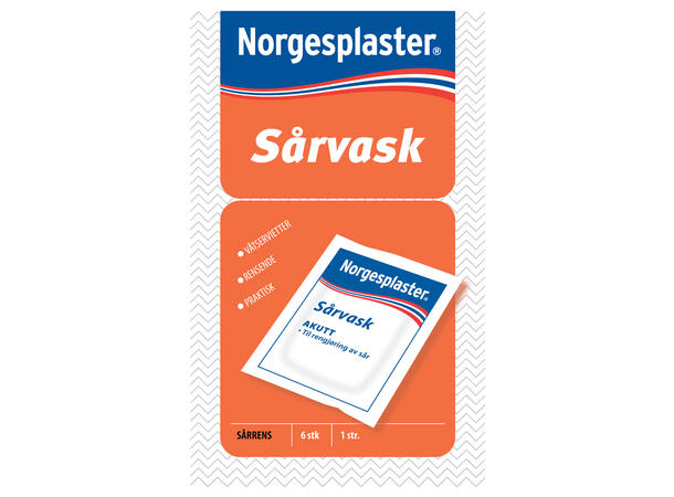 Norgesplaster Sårvask Pk a 6 stk